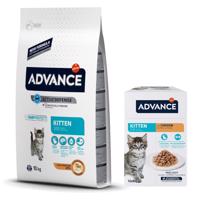 Advance granule 10 kg + kapsičky 12 x 85g - 15 % zľava - Kitten + Kitten Chicken