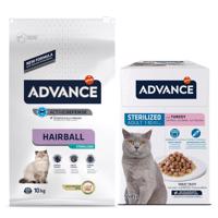 Advance granule 10 kg + kapsičky 12 x 85g - 15 % zľava - Sterilized Hairball + Feline Sterilized Turkey