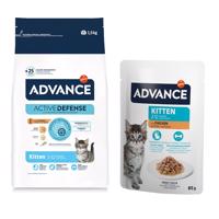 Advance KitteN 1,5kg +  Kitten kuracie,12x85g zdarma - Kitten 1,5 kg + Kitten Chicken 12 x 85 g