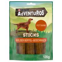 AdVENTUROS snacky, 2 balenia - 25% zľava - Adventuros Sticks divoký byvol (2 x 120 g)