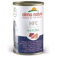 Almo Nature HFC Natural 12 x 140 g - Tuniak a kura so šunkou