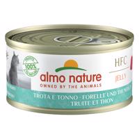 Almo Nature HFC Natural 6 x 70 g - 5 + 1 zdarma - pstruh a tuniak v želé