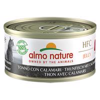 Almo Nature HFC Natural 6 x 70 g - 5 + 1 zdarma - tuniak s kalamármi v želé