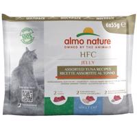 Almo Nature HFC Natural kapsičky 6 x 55 g - 3 druhy tuniaka v želé