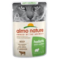 Almo Nature Holistic Anti Hairball - 12 x 70 g s hovädzím