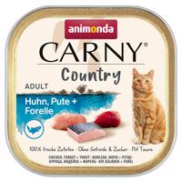 animonda Carny Country Adult 32 x 100 g - kuracie, morčacie mäso a pstruh