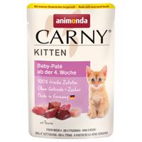 animonda Carny Kitten Pouch 12 x 85 g - baby paštéta s hovädzím vývarom