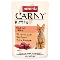 animonda Carny Kitten Pouch 12 x 85 g - hovädzie, teľacie + kura