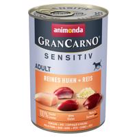 animonda GranCarno Adult Sensitive 6 x 400 g - kuracie a ryža