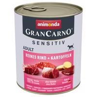 animonda GranCarno Adult Sensitive 6 x 800 g - hovädzie a zemiaky