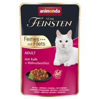 animonda Vom Feinsten Adult 18 x 85 g - s teľacím + kuracie filety