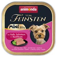 Animonda vom Feinsten Adult Mini 32 x 100 g - s teľacím, šunkou a bazalkou