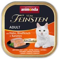 Animonda Vom Feinsten Adult s náplňou pre labužníkov 36 x 100 g - kuracie a hovädzie s mrkvou