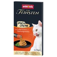 Animonda Vom Feinsten Adult Snack-Cream - 6 x 15 g pečeňová klobása + záhradná zelenina