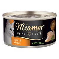 Balenie na skúšku Miamor Feine Filets Naturelle 12 x 80 g - kuracie a tekvica