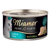 Balenie na skúšku Miamor Feine Filets Naturelle 12 x 80 g - kuracie a tuniak