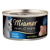 Balenie na skúšku Miamor Feine Filets Naturelle 12 x 80 g - tuniak a krevety