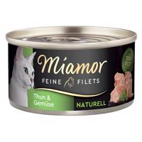 Balenie na skúšku Miamor Feine Filets Naturelle 12 x 80 g - tuniak a zelenina