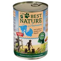 Best Nature Dog Junior 6 × 400 g - teľacie, morčacie a cestoviny