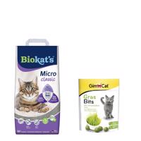 Biokat´s Micro 14l  + GimCat GrasBits zdarma - Classic  14 l + 140 g GrasBits