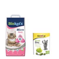 Biokat´s Micro 14l  + GimCat GrasBits zdarma - Micro Fresh 14 l + 140 g GrasBits