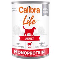 Calibra Dog Life Adult 6 x 400 g - Beef with carrots