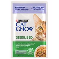 Cat Chow 26 x 85 g - Sterilised jahňacie a zelené fazuľky