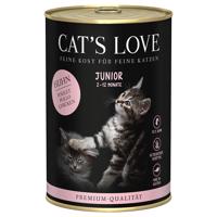 Cat's Love 6 x 400 g - junior kuracie