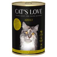 Cat's Love 6 x 400 g - teľacie a morčacie