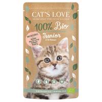 Cat's Love Bio 6 x 100 g - junior Bio hydinové