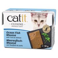 Catit Cuisine Mousse 12 x 90 g - tuniak s lososom