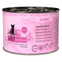 catz finefood konzervy 6 x 200 g - jahňacie & konské