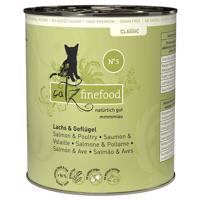 catz finefood konzervy 6 x 800 g - losos a hydina