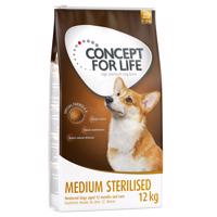 Concept for Life, 12 kg - 10 + 2 kg zdarma!  - Medium Sterilised