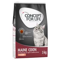 Concept for Life granule, 2 x 10 kg / 3 x 3 kg - 30% zľava - Maine Coon Adult Salmon – receptúra bez obilnín! 3 x 3kg