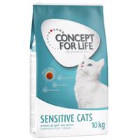 Concept for Life granule, 2 x 10 kg / 3 x 3 kg - 30% zľava - Sensitive Cats - Vylepšená receptúra! 2 x 10kg