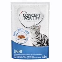 Concept for Life konzervy, 24 x 85 g - 20 + 4 zdarma - Light Cats v želé