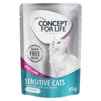 Concept for Life Sensitive Cats jahňacie bez obilnín – v omáčke - 12 x 85 g