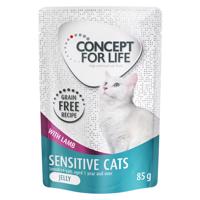 Concept for Life Sensitive Cats jahňacie bez obilnín – v želé - 12 x 85 g