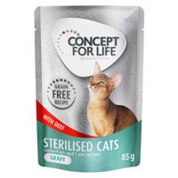 Concept for Life Sterilised Cats hovädzie mäso bez obilnín – v omáčke - 12 x 85 g