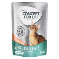 Concept for Life Sterilised Cats losos bez obilnín – v omáčke - 12 x 85 g