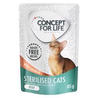 Concept for Life Sterilised Cats losos bez obilnín – v želé - 12 x 85 g