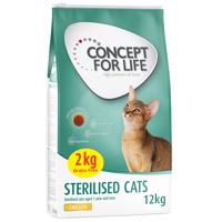 Concept for Life v bonusovom balení - 10 + 2 kg zadarmo! - Sterilised Cats kuracie (10 + 2 kg)