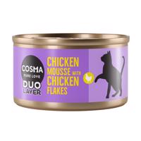 Cosma DUO Layer 24 x 70 g - kuracia pena s kúskami kuracieho mäsa