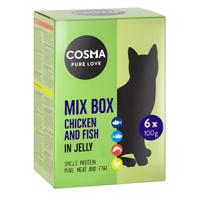 Cosma Original kapsička 6 x 100 g - mix (pacifický tuniak, tuniak pruhovaný, kuracie prsia, losos)