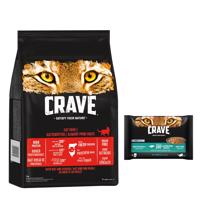 Crave granule 7 kg + Crave Pouch 4 x 85 g - 15% zľava - Beef & Chicken