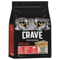 Crave hovädzie so špikom z kostí a jačmeňom - výhodné balenie: 3 x 2,8 kg