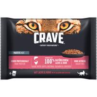 Crave kapsičky,  4 x 85 g - 15% zľava - paštéta s lososom a kuracím