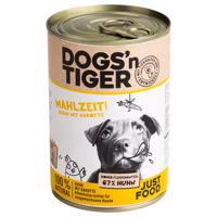 Dogs'n Tiger Adult 6 x 400 g - kuracie a mrkva