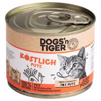 Dogs'n Tiger Adult Cat 6 x 200 g - morčacie